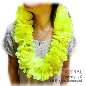 COLLAR HAWAIANO GRANDE FLUO AMARILLO x 1